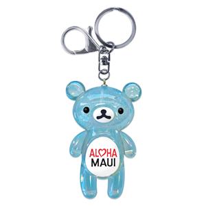 Island Bear Keychain, Aloha Maui – Blue