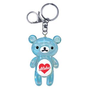 Island Bear Keychain, Aloha Heart – Blue