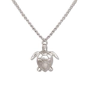 Charm Necklace, Honu - Silver