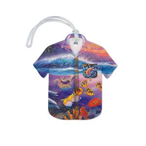 Tropical Treasures by Steve Sundram, Aloha Shirt Luggage Tag