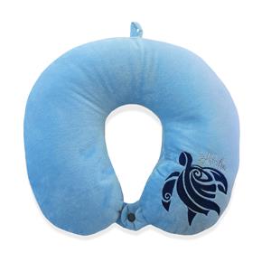 Velvet Neck Pillow, Honu Painted – Blue