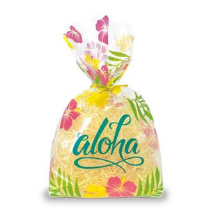 Cello Bag 12-pk LG, Aloha Floral