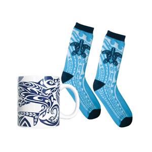 Tribal Sea Men's Mug and Socks Cozy Set