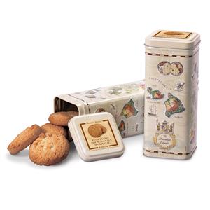 Tall Cookie Tin, Kona Coffee Macadamia Nut Shortbread