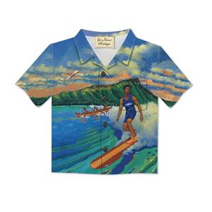 Aloha Shirt Greeting Card, Playground of the Pacific