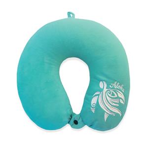 Velvet Neck Pillow, Honu Painted – Teal