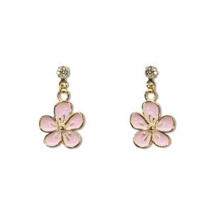 Charm Earrings 1-pr, Flower - Gold