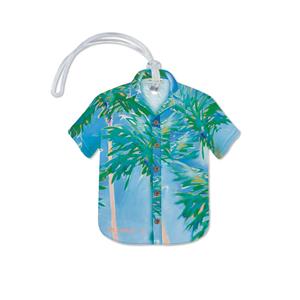 Swaying Palms by Margo Goodwill, Aloha Shirt Luggage Tag