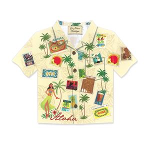 Aloha Shirt Greeting Card, Local Grindz