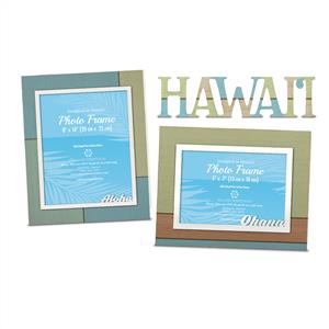 Hand Painted Wood Photo Frame Set – Aloha & Ohana